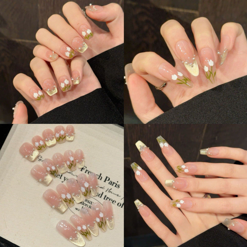 Nails 297-Pearl Tulip Manicure