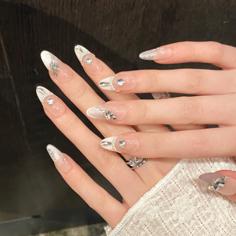 Nails 277-Light Moonlight Cat Eye Heart Whitening Nail Art