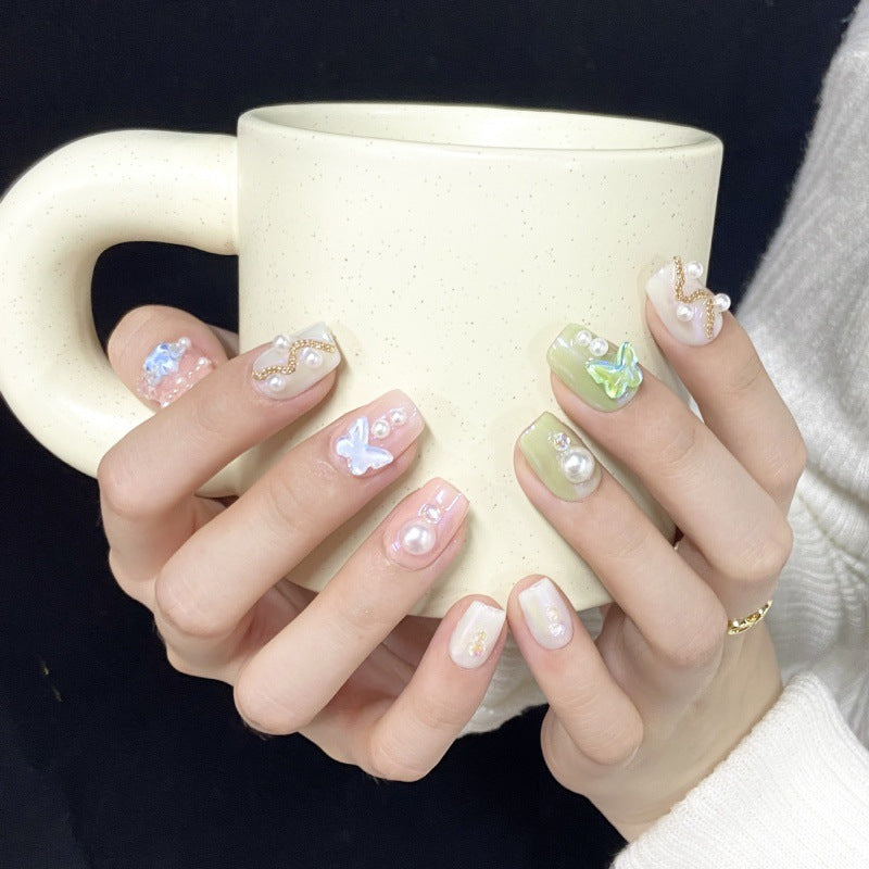 Nails 337-Dopamine Starburst Nail Art