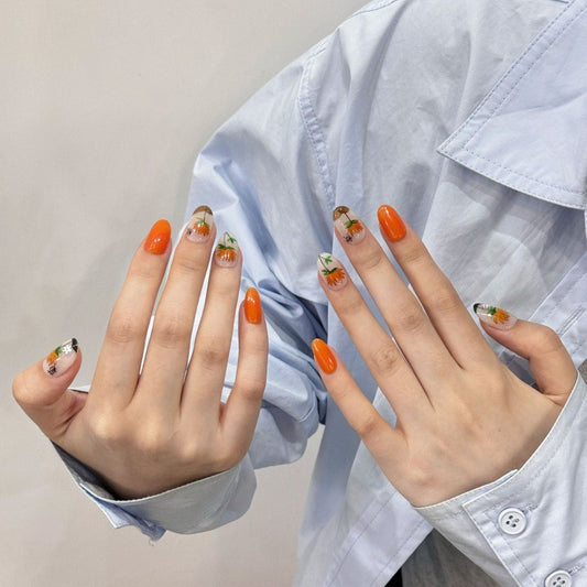 Nails 281-Fresh Wild Chrysanthemum Nail Art