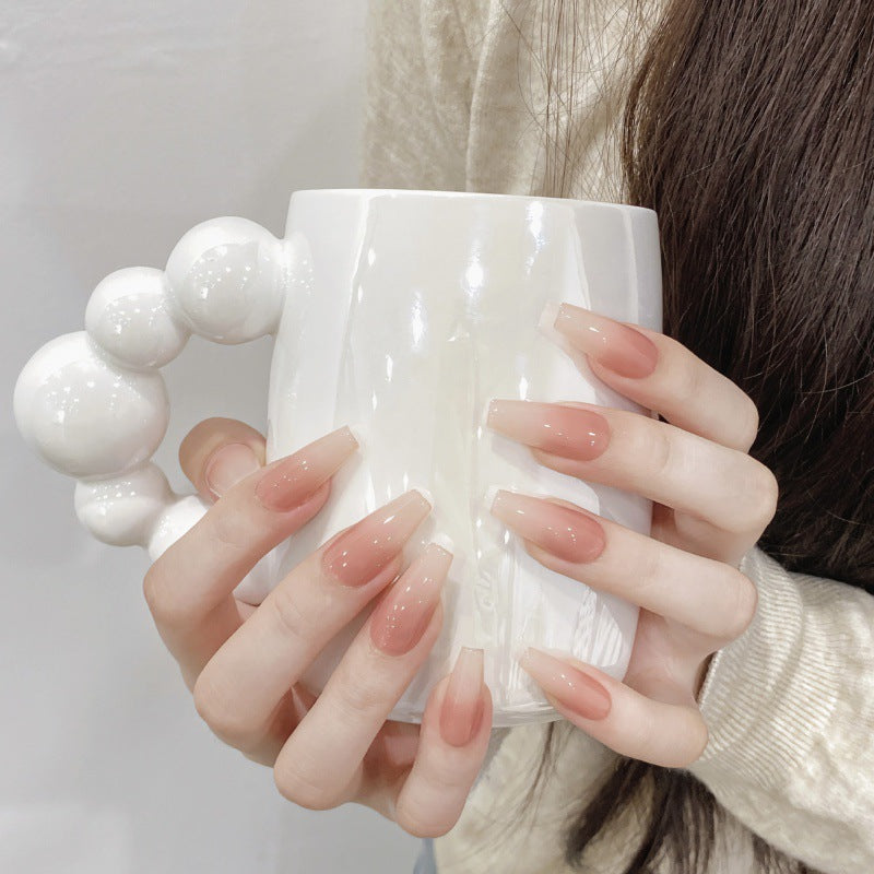 Nails 097-Peach Blush Nail Art