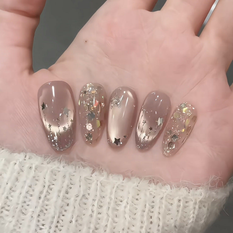 Nails 174-Baroque Tears Stars Moon Fantasy Fairy Wand Pop Glitter Nail Art