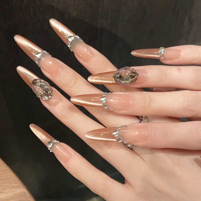 Nails 160-Wan Wan Wo Breeze White Nude Glass Bead Nail Art