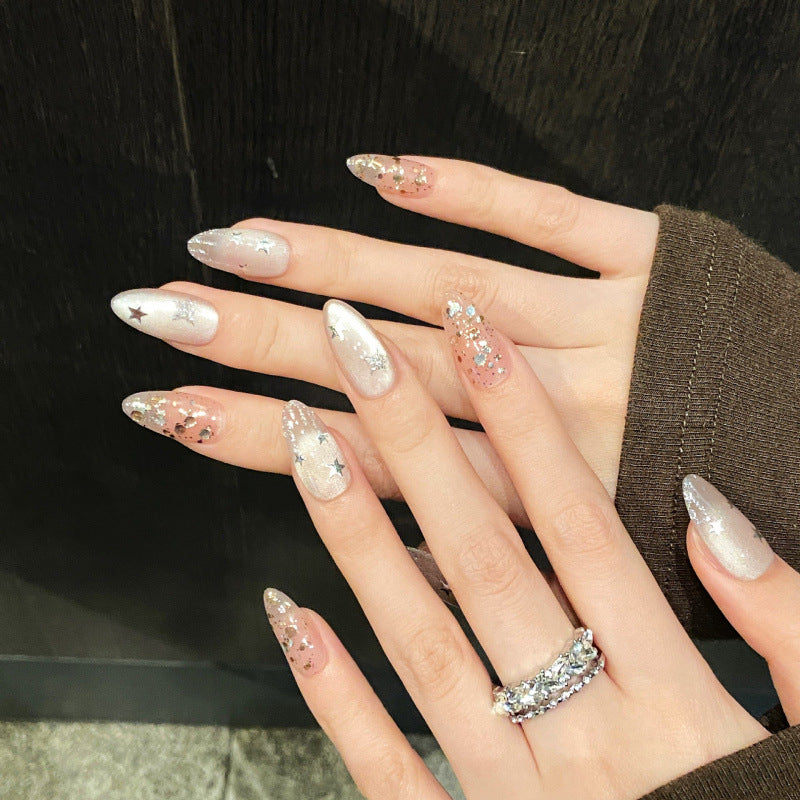Nails 174-Baroque Tears Stars Moon Fantasy Fairy Wand Pop Glitter Nail Art