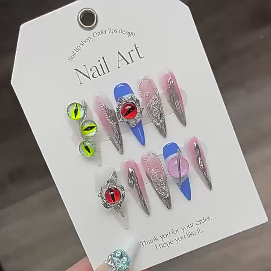 Nails 247-Devil's Pupil Dark Nail Art