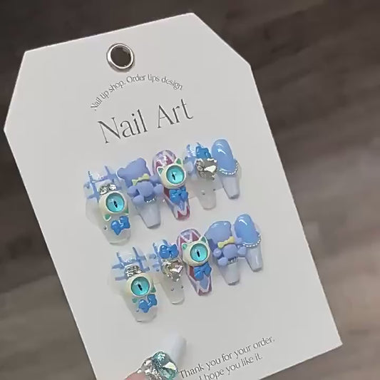 Nails 111-Salt and Sweet Devil's Little Monster Kid's Nail Art