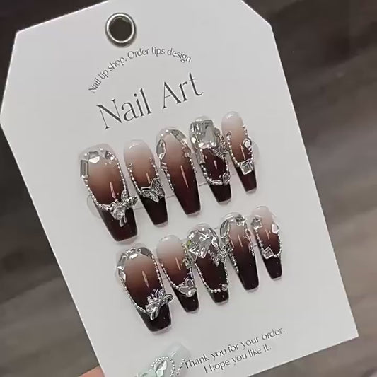 Nails 191-Night-coloured steel beads diamond ball elements spicy girl style nail art