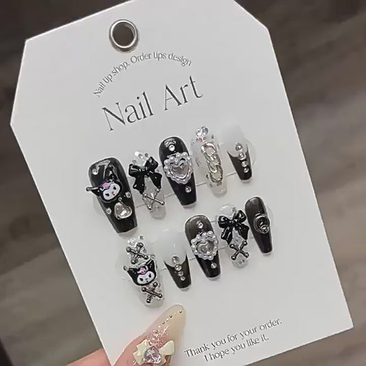 Nails 117-Dark Lori Kuromi Nail Art
